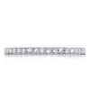 White Sapphire Half Eternity Wedding Band - Sterling Silver