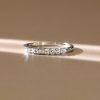 Five Stone Cushion Cut Wedding Band for Women in Sterling Silver