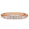 Five Stone Cushion Cut Wedding Band for Women in Sterling Silver