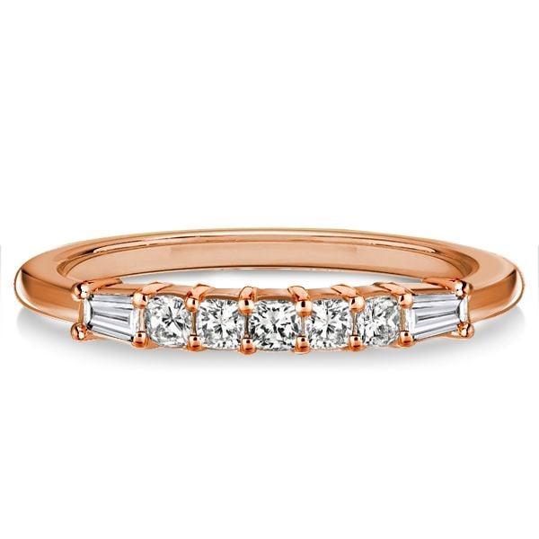 Five Stone Cushion Cut Wedding Band for Women in Sterling Silver