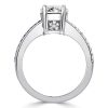 Pear-Shaped Blue Sapphire Bypass Ring - Sterling Silver Engagement Ring