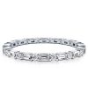 Eternity Sterling Silver Thin Wedding Band - Classic Design