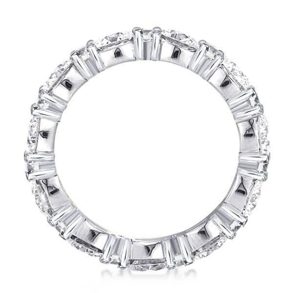 Eternity Sterling Silver Thin Wedding Band - Classic Design