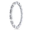 Eternity Sterling Silver Thin Wedding Band - Classic Design