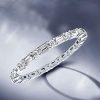 Eternity Sterling Silver Thin Wedding Band - Classic Design
