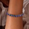 Emerald & Amethyst Tennis Bracelet in Sterling Silver - 16.15 CT. TW