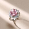 Two-Tone Princess Cut Simulated Diamond Engagement Ring in Sterling Silver