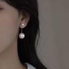 Golden Pearl Drop Earrings - 18K Gold Plated Sterling Silver