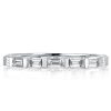 Baguette Eternity Band: Sterling Silver White Sapphire Wedding Ring