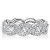 Marquise Cut Eternity Wedding Band - 925 Sterling Silver - 2.96 CTW