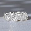 Marquise Cut Eternity Wedding Band - 925 Sterling Silver - 2.96 CTW