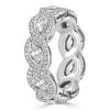 Marquise Cut Eternity Wedding Band - 925 Sterling Silver - 2.96 CTW