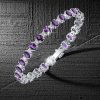 Oval Amethyst Tennis Bracelet - 925 Sterling Silver - Wedding Jewelry