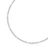 Sterling Silver Tennis Necklace with Pear and Round Cut Stones, 16-22 Inch Length