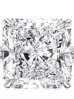 Princess Cut Hidden Halo Engagement Ring in Rhodium-Plated Sterling Silver
