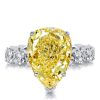 Pear Cut Yellow Topaz Engagement Ring - 925 Sterling Silver Promise Ring