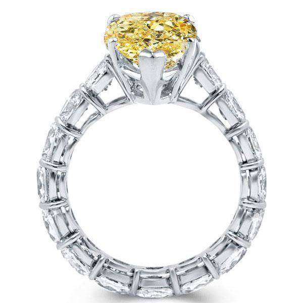Pear Cut Yellow Topaz Engagement Ring - 925 Sterling Silver Promise Ring