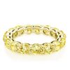 18K Gold Plated Sterling Silver Yellow Gemstone Eternity Band Ring