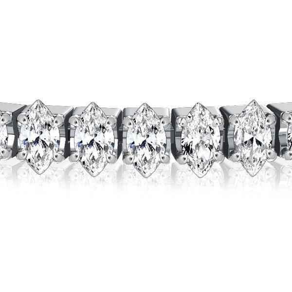 Marquise Cut Tennis Bracelet - Sterling Silver - 7.56 CT. TW