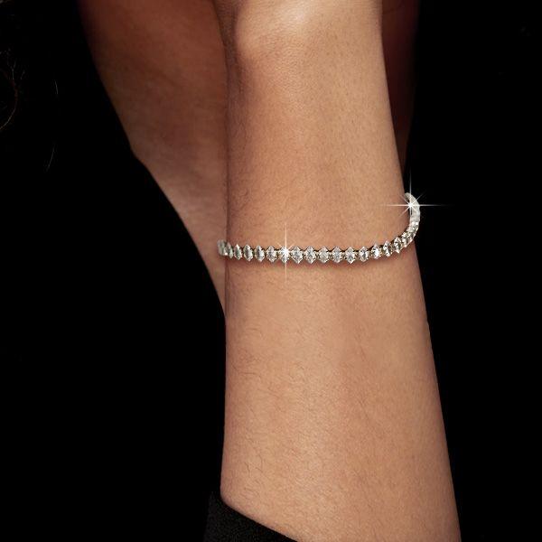 Marquise Cut Tennis Bracelet - Sterling Silver - 7.56 CT. TW