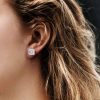 Asscher Cut White Sapphire Stud Earrings in Sterling Silver - Classic & Affordable
