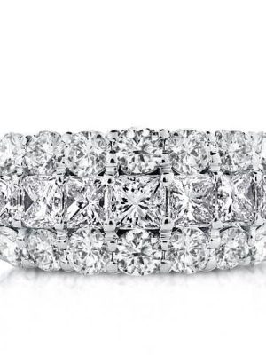 10.63mm Wide 925 Sterling Silver Wedding Ring with High Carat Weight
