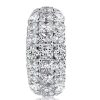 10.63mm Wide 925 Sterling Silver Wedding Ring with High Carat Weight