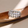 10.63mm Wide 925 Sterling Silver Wedding Ring with High Carat Weight