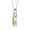Teardrop Yellow Topaz Necklace - Sterling Silver Pendant (16-22 inch Chain)