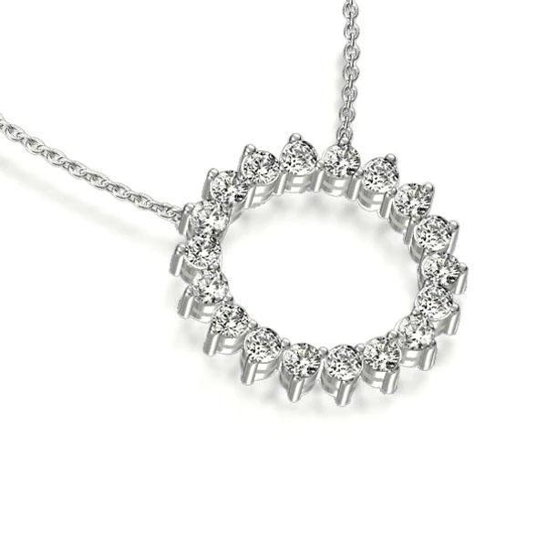 Sterling Silver Round Cut Sunflower Pendant Necklace - 18 Inch Chain