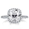 Sterling Silver Wedding Ring - 4.00 CT Center Stone - Contemporary Design