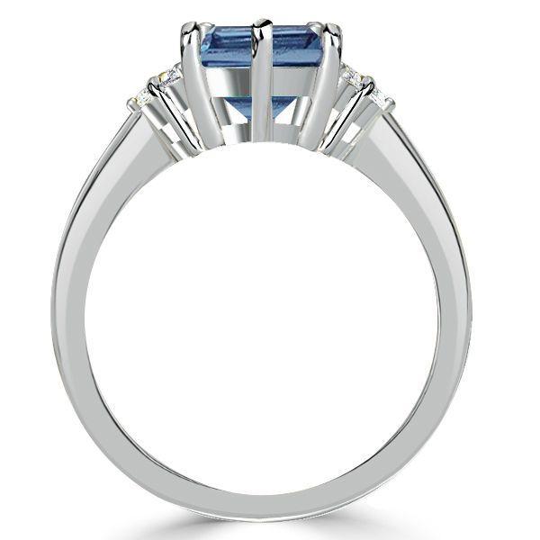 Pear Blue Topaz Engagement Ring - 925 Sterling Silver Wedding Promise Ring