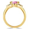 Oval Cut Pink Engagement Ring - 925 Sterling Silver, 2.00 CT Center Stone