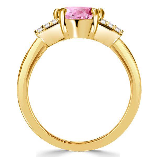 Oval Cut Pink Engagement Ring - 925 Sterling Silver, 2.00 CT Center Stone