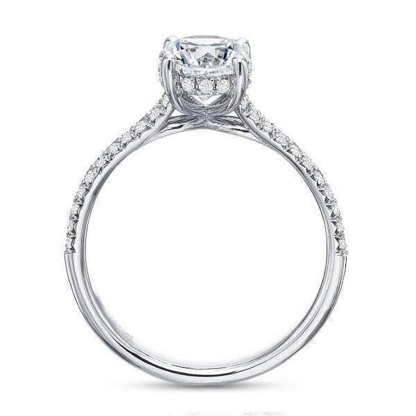 Split Pear Cut 6.00 CT Simulated Diamond Engagement Ring in Sterling Silver