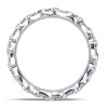 3.20 CT. TW. Round & Emerald Cut Eternity Band in Rhodium-Plated 925 Sterling Silver