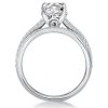 Split Shank White Sapphire Bridal Set in Sterling Silver