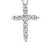 925 Sterling Silver Cross Necklace and Earrings Jewelry Set