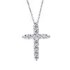 925 Sterling Silver Cross Necklace and Earrings Jewelry Set