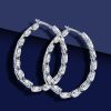 Pear Cut Hoop Earrings - Inside Out 925 Sterling Silver - White, Gold, Rose Gold