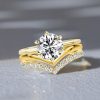 Hidden Halo Round Cut Engagement Ring and Bridal Set with 2.47 CT. TW. Stones