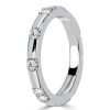 Scalloped Pavé Eternity Wedding Band Ring for Women in 925 Sterling Silver