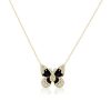 Dancing Butterfly Necklace - 18K Gold Plated Sterling Silver Pendant for Women