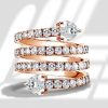 Rose Gold Spiral Engagement Ring - 0.55 CT Center Stone
