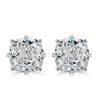 Cushion Cut Stud Earrings - 3.0 CT. TW. Simulated Diamond - Sterling Silver