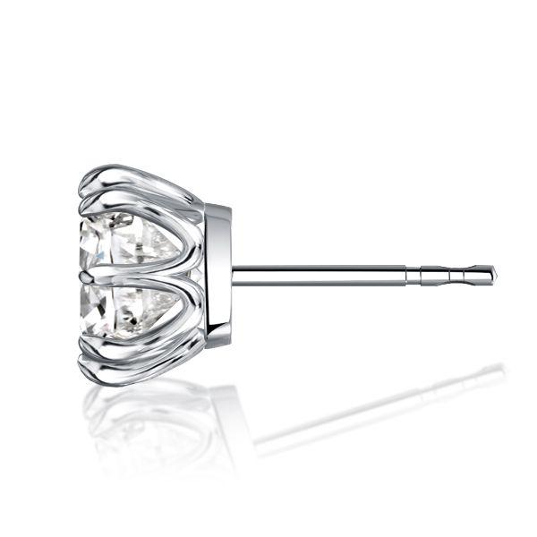 Cushion Cut Stud Earrings - 3.0 CT. TW. Simulated Diamond - Sterling Silver