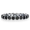 Eternity Wedding Band Ring, Classic Round Cut Stones in 925 Sterling Silver