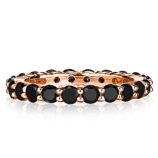 Eternity Wedding Band Ring, Classic Round Cut Stones in 925 Sterling Silver