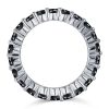 Eternity Wedding Band Ring, Classic Round Cut Stones in 925 Sterling Silver