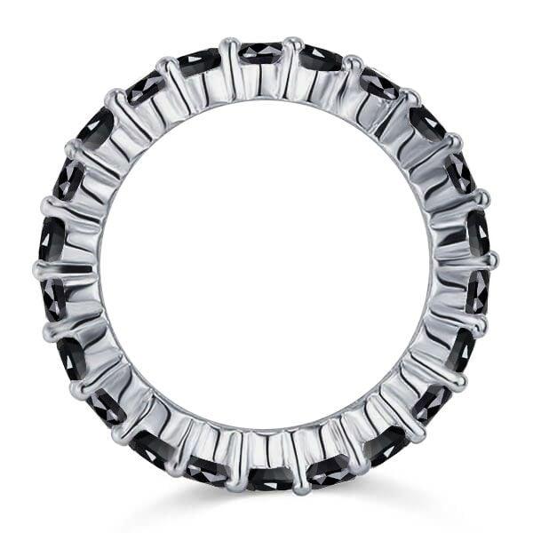 Eternity Wedding Band Ring, Classic Round Cut Stones in 925 Sterling Silver